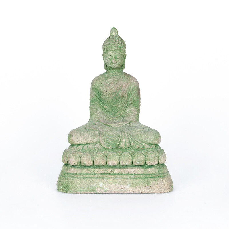 Soška beton Buddha Meditation 38 cm zelená