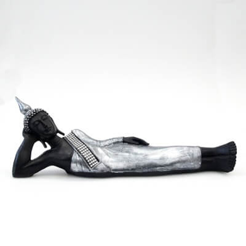 Soška resin Buddha Nirvana Silver 18 cm
