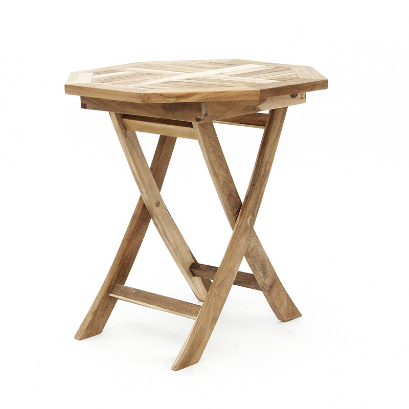 Teak - stůl hexagon skládací