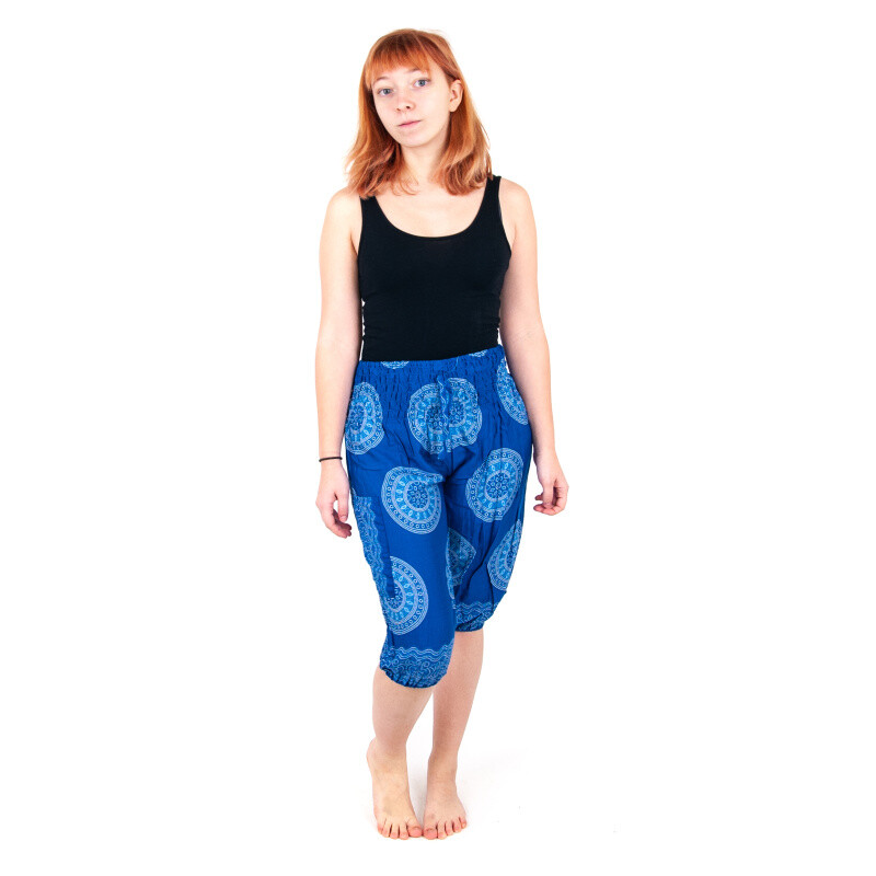 Kraťasy Yoga Mandala modrá 01