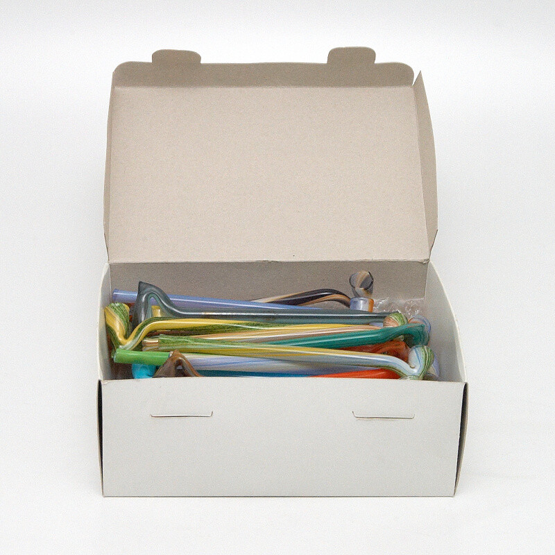 Skleněnka barevná Špek 15 cm Box 50 ks