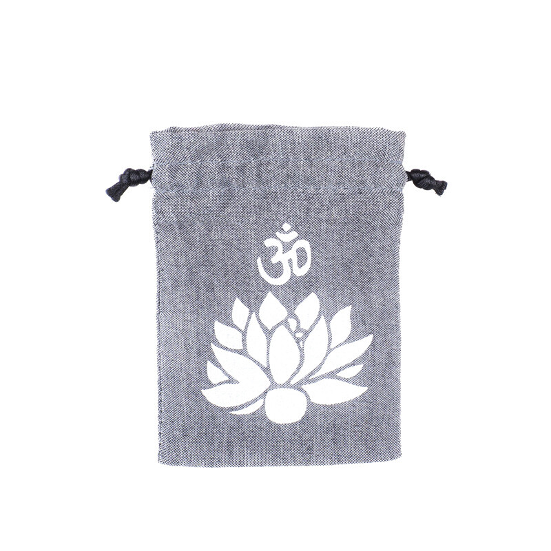 Pytlík dárkový Gifty Om Lotus 8 x 11 cm šedá