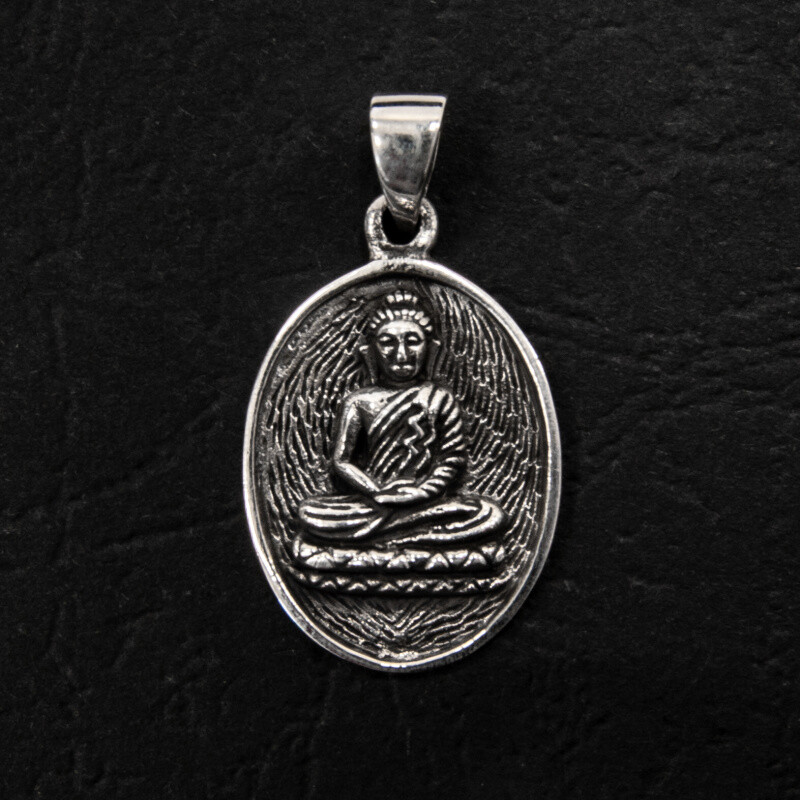 Přívěsek stříbro Medailon Buddha