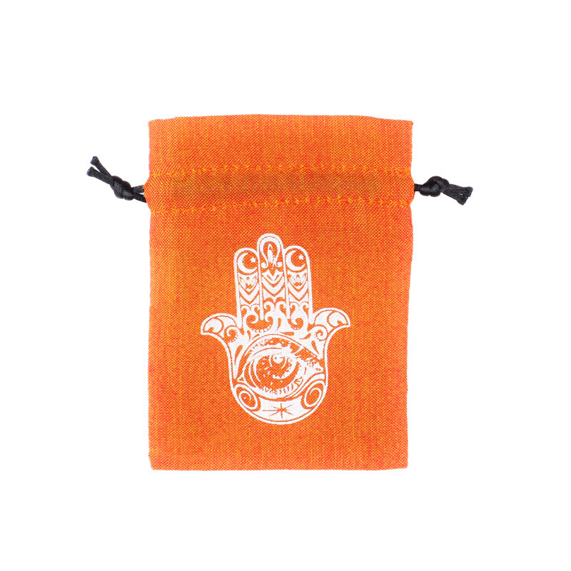 Pytlík dárkový Gifty Hamsa 8 x 11 cm oranžová
