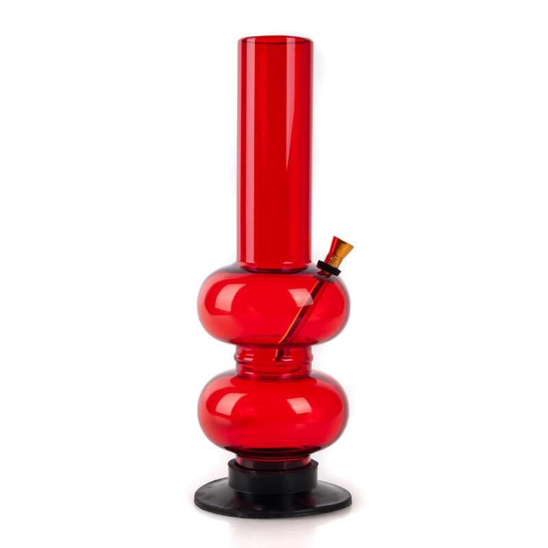 Bong acrylic Double Ball 32 cm červená