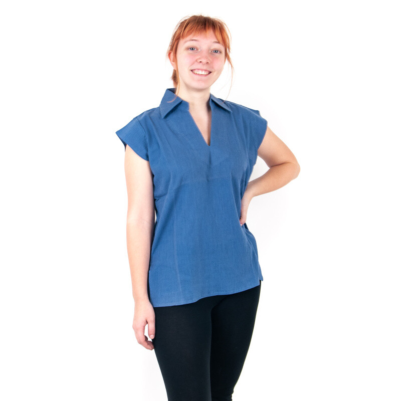 Top halenka Leona XL modrá
