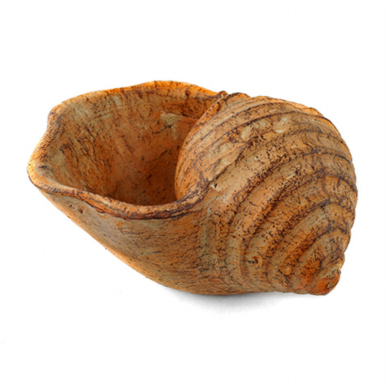 Květináč beton Ulita 17 cm oranžová