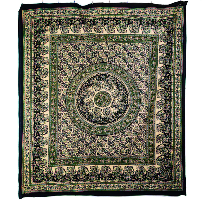 Přehoz double Paisley Mandala zelená