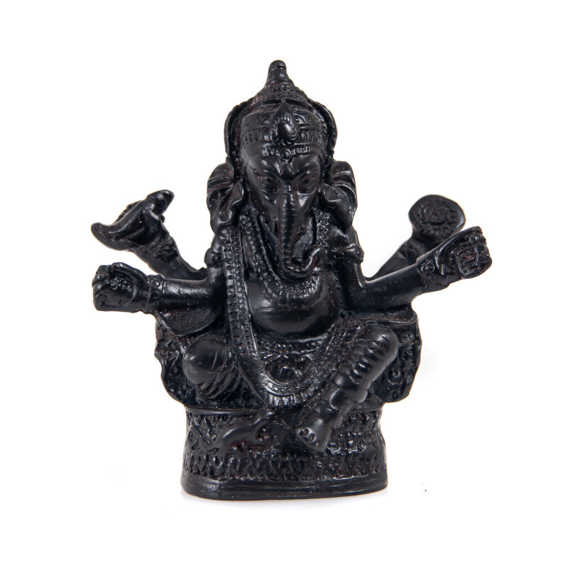 Soška resin Ganesha 8 cm černá