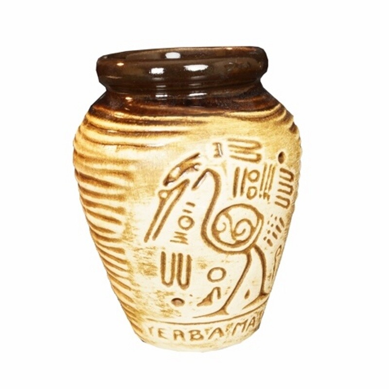 Kalabasa keramika YERBA Aztec 270 ml natural