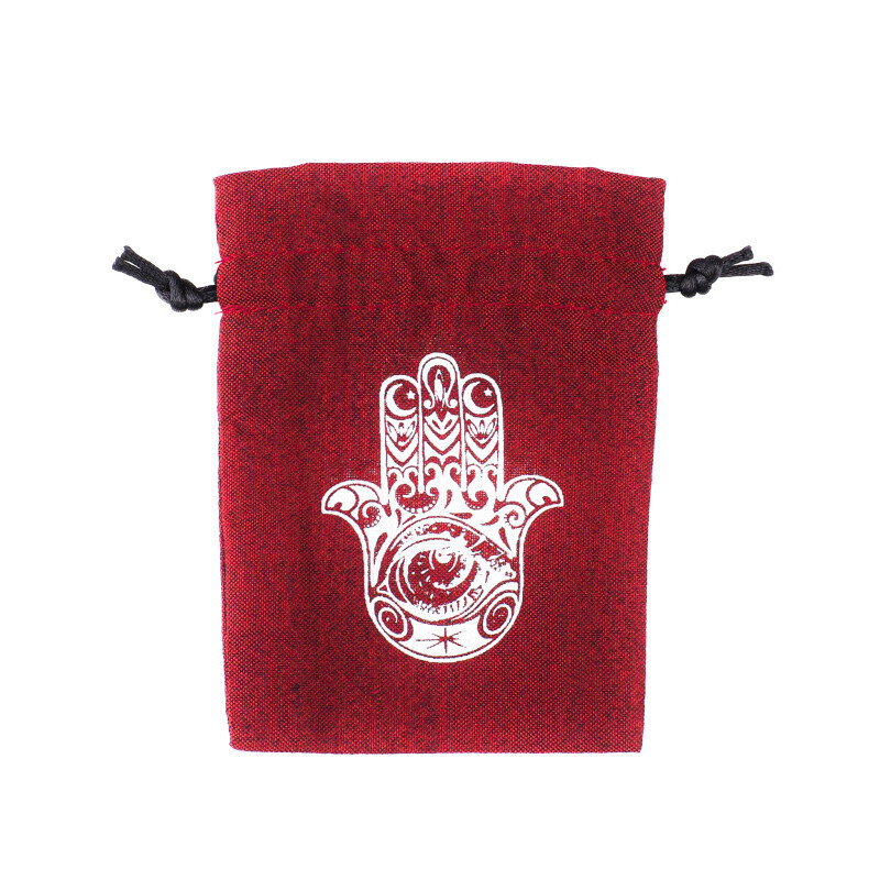 Pytlík dárkový Gifty Hamsa 8 x 11 cm vínová