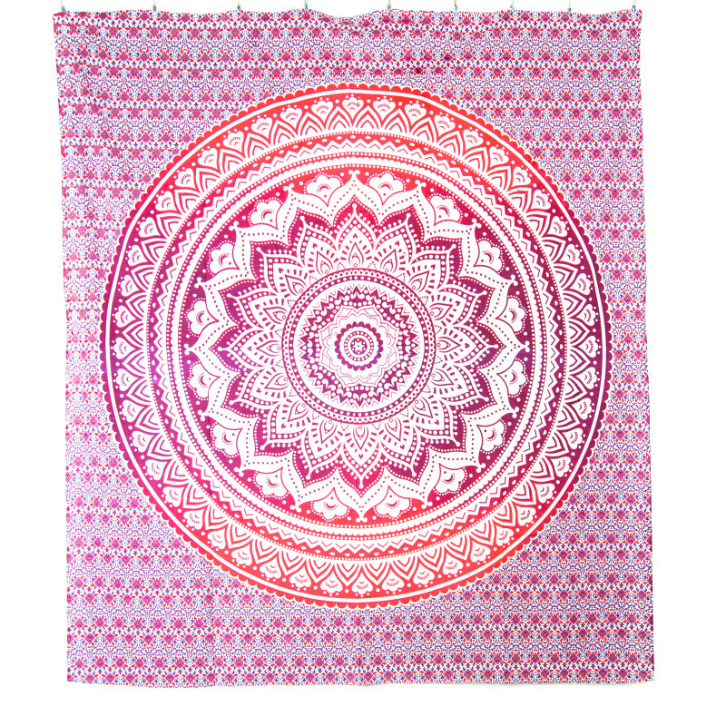 Přehoz double Lotus Mandala fialová