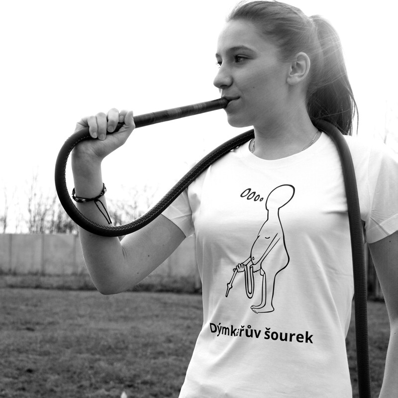 Tričko dámské Dýmkařův šourek bílá S