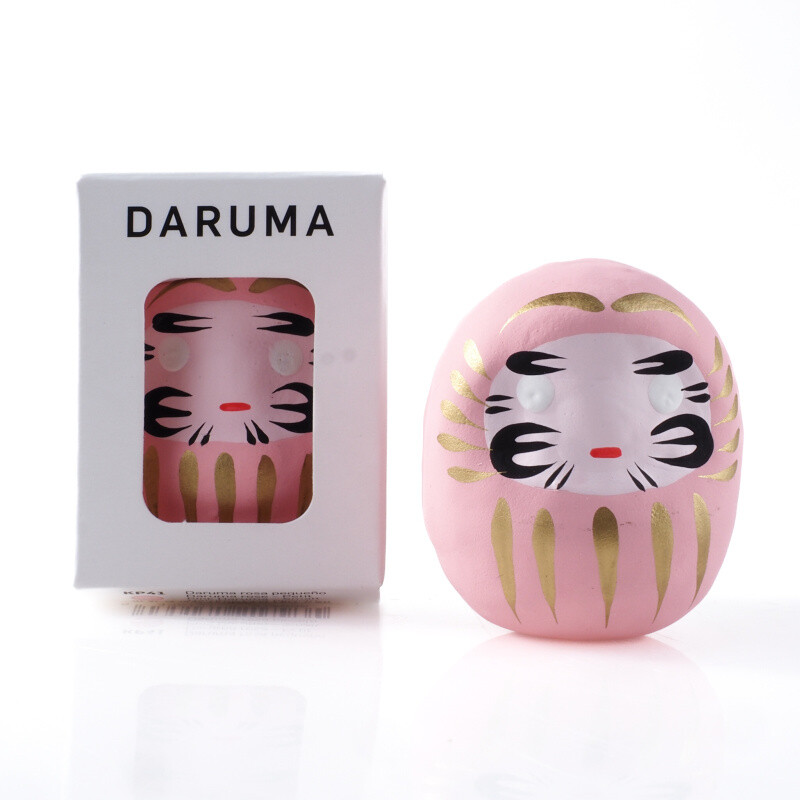 Daruma panenka - náklonost 4,8 cm růžová