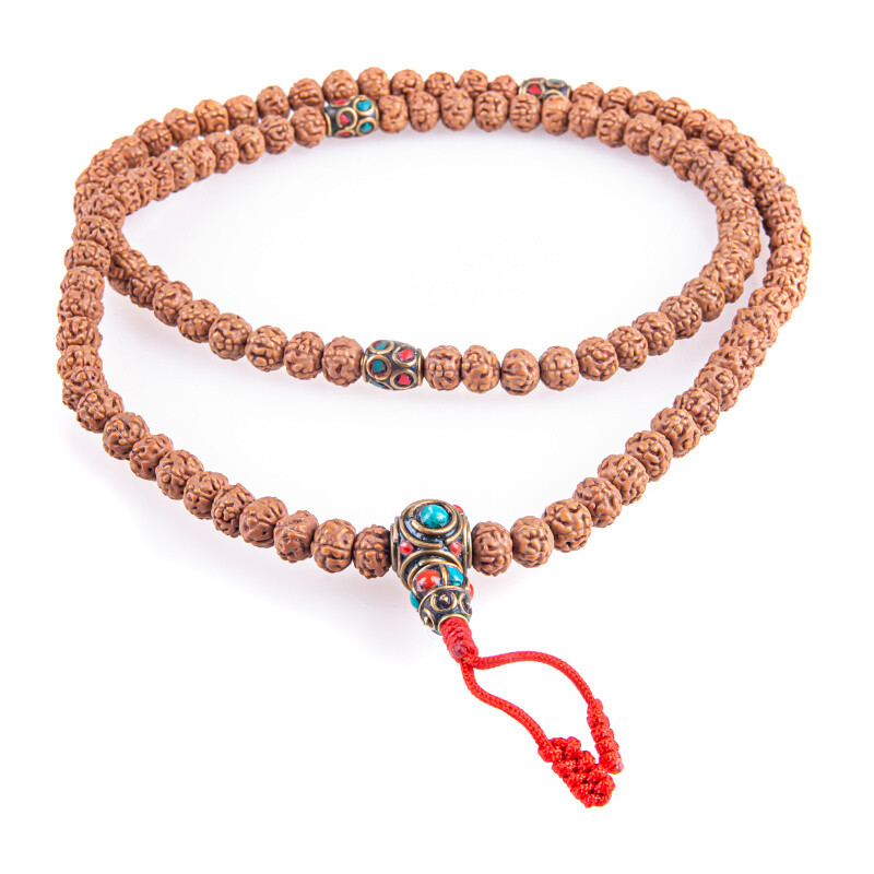 Japa Mala Rudraksha Decorated Guru 08 mm
