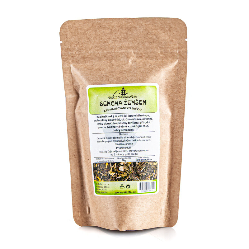 Čaj aromatizovaný Sencha Ženšen 50 g