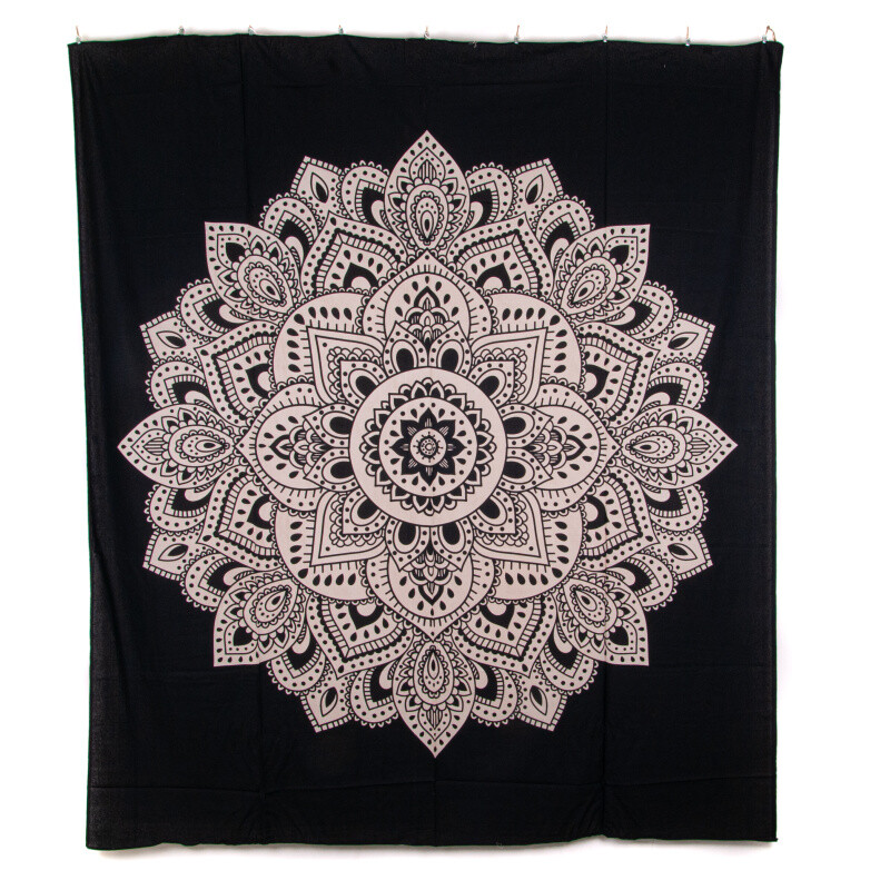 Přehoz double Lotus Flower černá