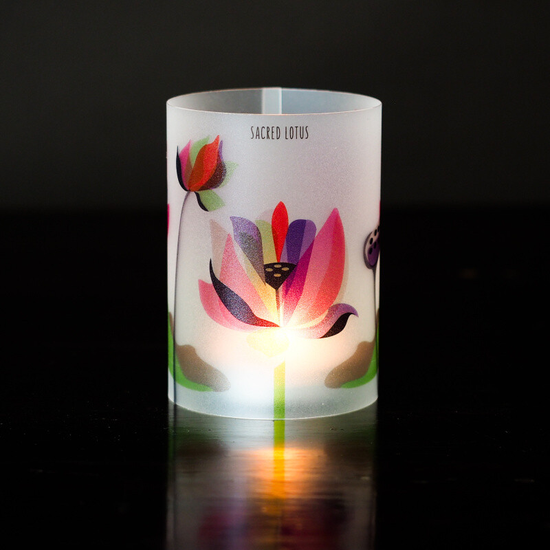 Stínítko na čajovou svíčku Inspiration Sacred Lotus