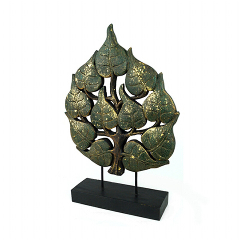 Dekorace dřevo Bodhi Tree 48 cm zelená