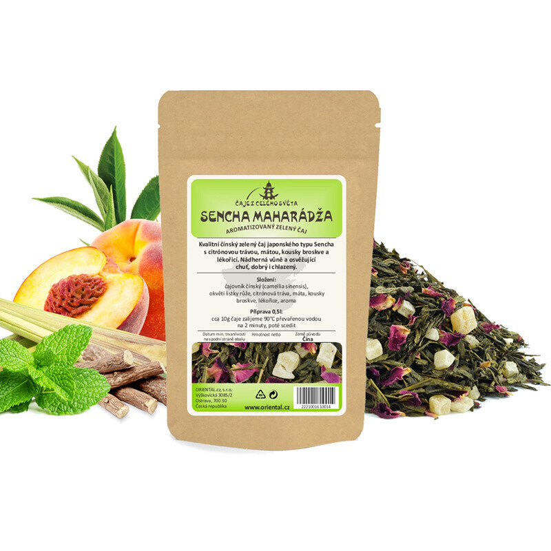 Čínský zelený čaj Sencha Maharádža 50 g