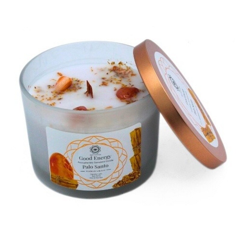 Svíčka Green Tree Gemstone Dobrá energie - Palo Santo 256 g