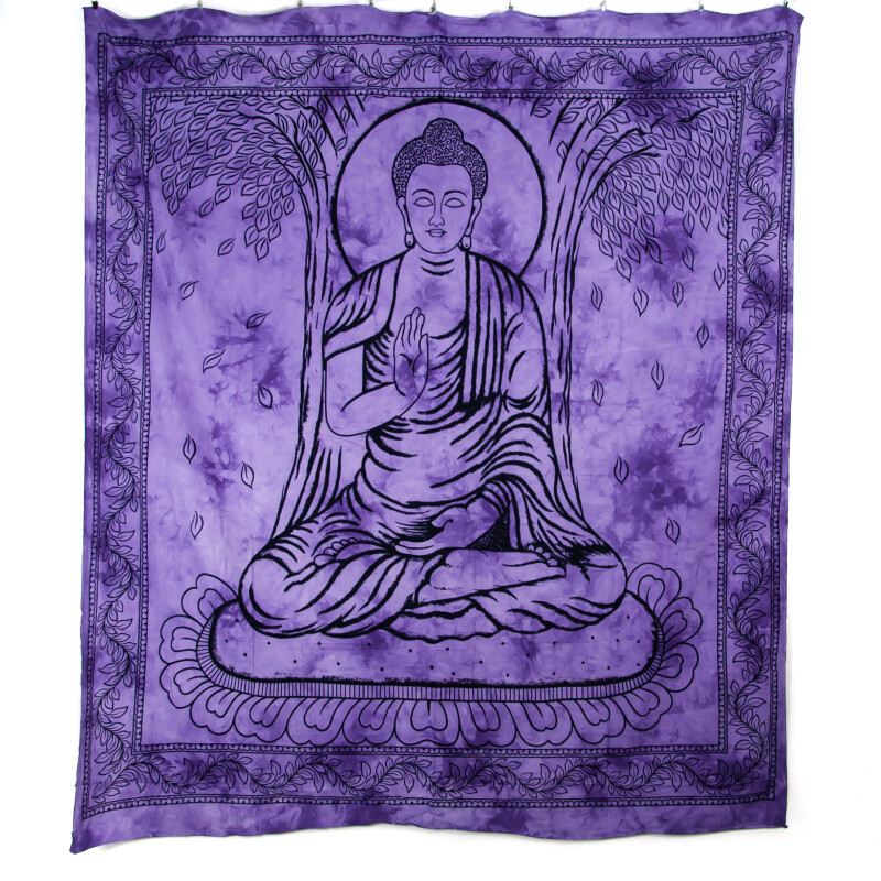 Přehoz double Buddha Protection fialová
