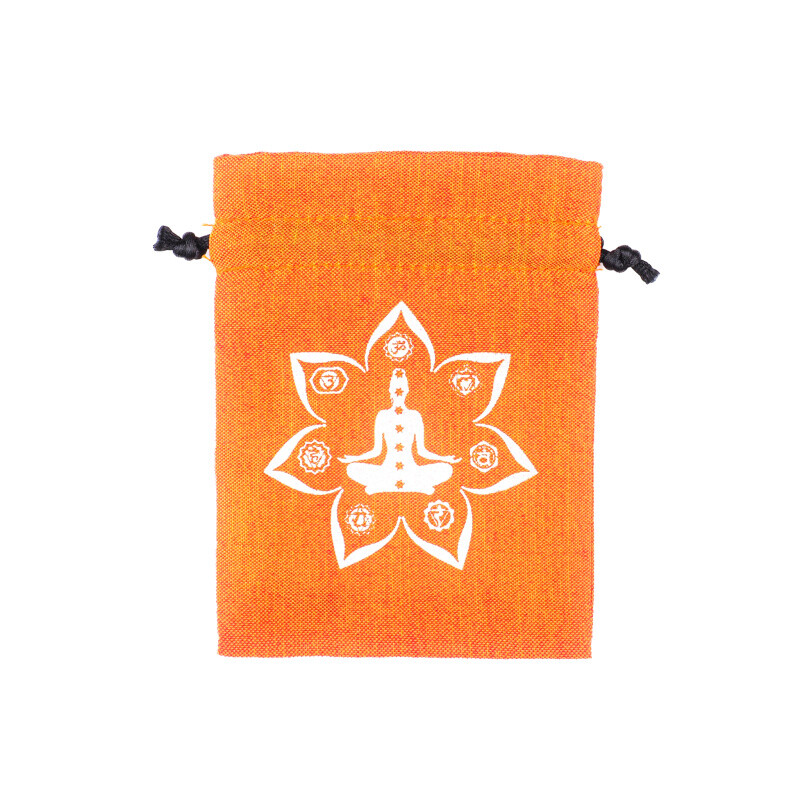 Pytlík dárkový Gifty Yoga 8 x 11 cm oranžová