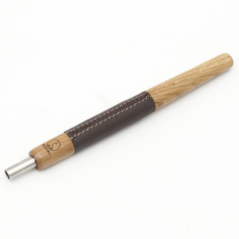 Náustek Wookah OAK dřevo / kůže hnědá