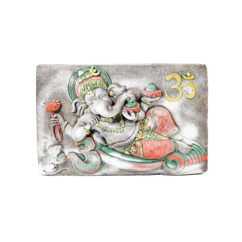Dekorace beton Lying Ganesh 60 x 40 cm šedá