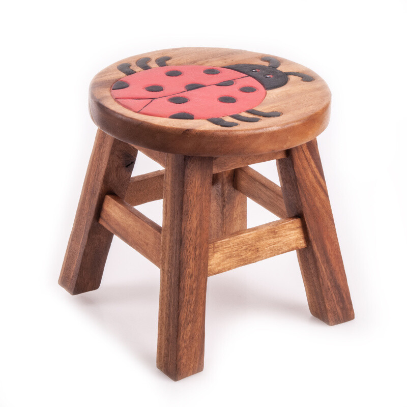 Stolička dřevo Decor Red Ladybug