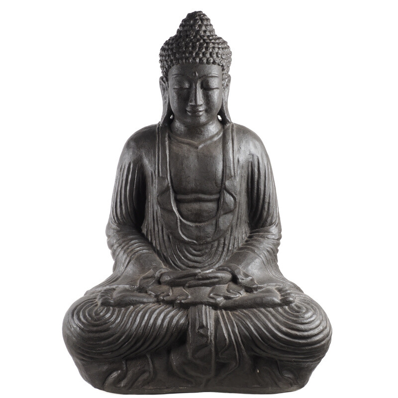 Soška beton Buddha Meditation 98 cm černá