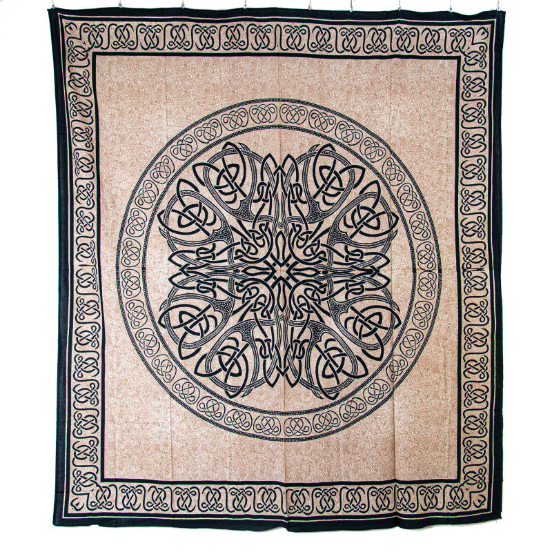 Přehoz double Celtic Knots béžová