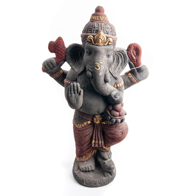 Soška beton Ganesh 72 cm šedá