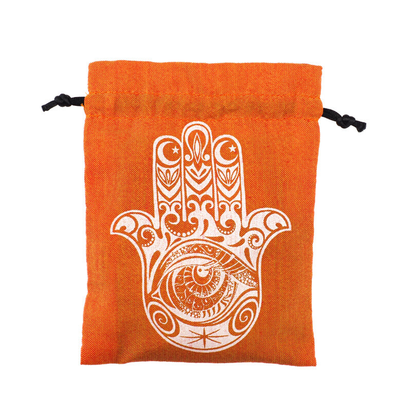 Pytlík dárkový Gifty Hamsa 11 x 14 cm oranžová
