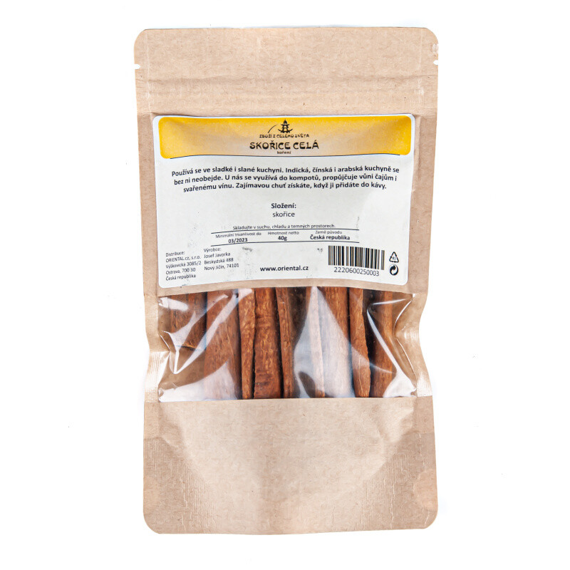 Koření - Skořice celá 6 - 8 cm 40 g