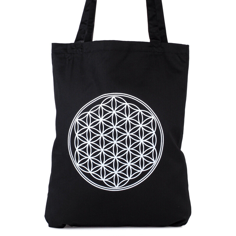 Taška Shoppy Flower of Life černá