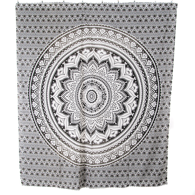 Přehoz double Lotus Mandala černá