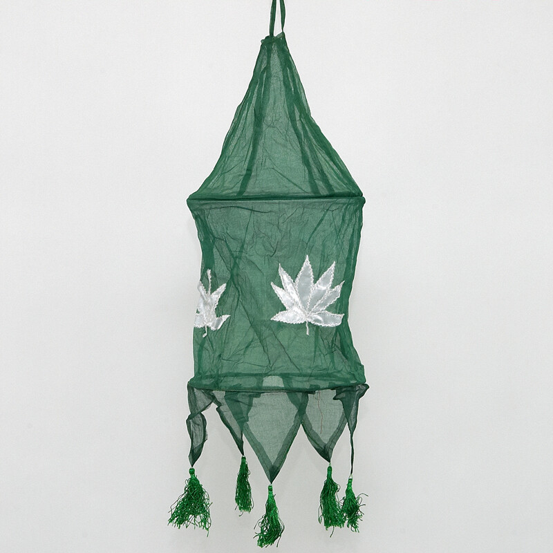 Lampion stínidlo Cannabis zelená