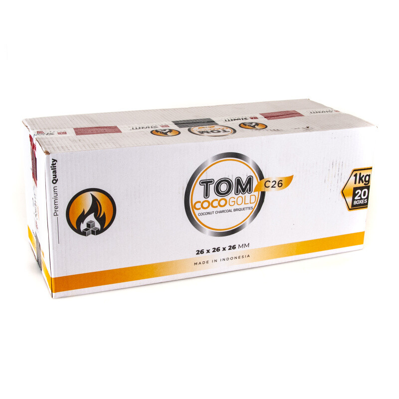 Uhlíky do vodní dýmky Tom Coco 20 kg C26 Gold