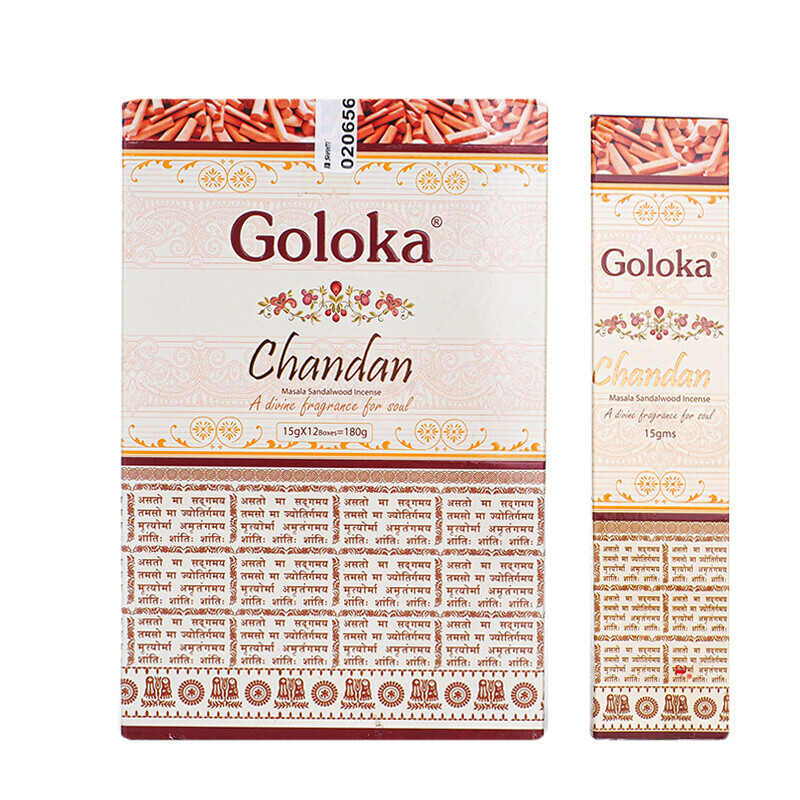 Indické vonné tyčinky Goloka Masala Chandan 15 g