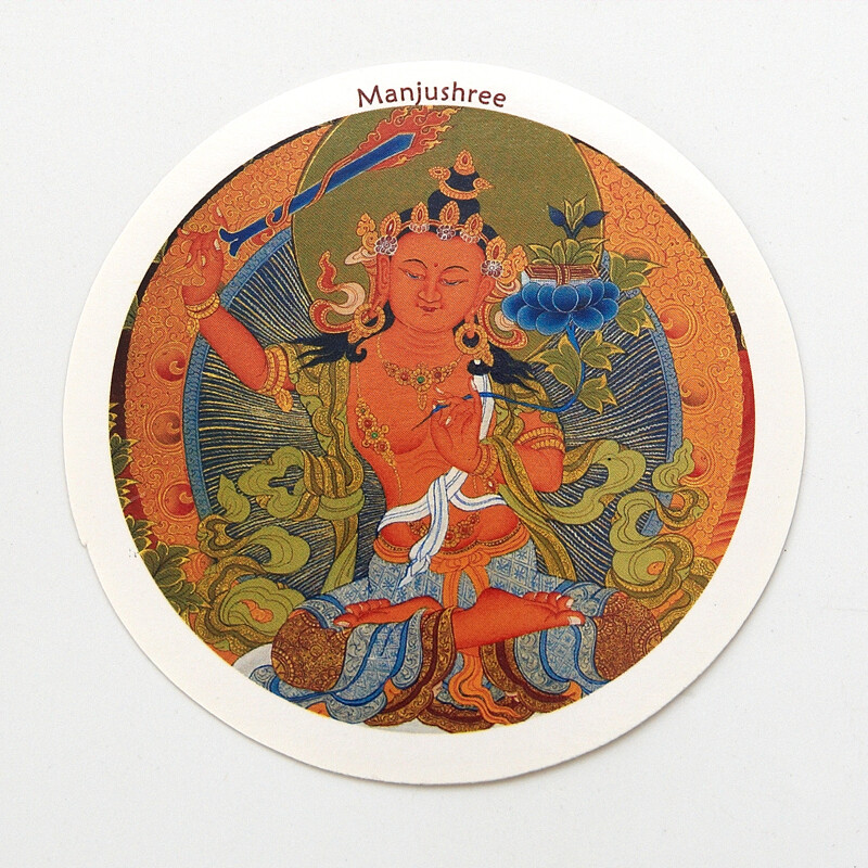 Samolepka Tibet - Manjushree - bílá