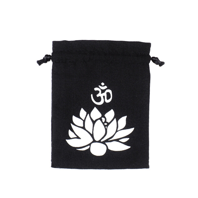 Pytlík dárkový Gifty Om Lotus 8 x 11 cm černá