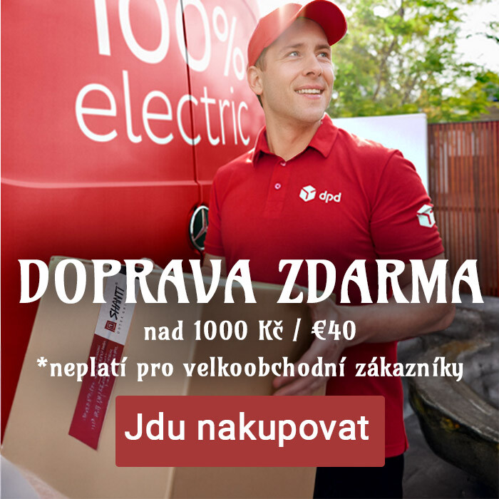 Doprava zdarma nad 1000 Kč / €40