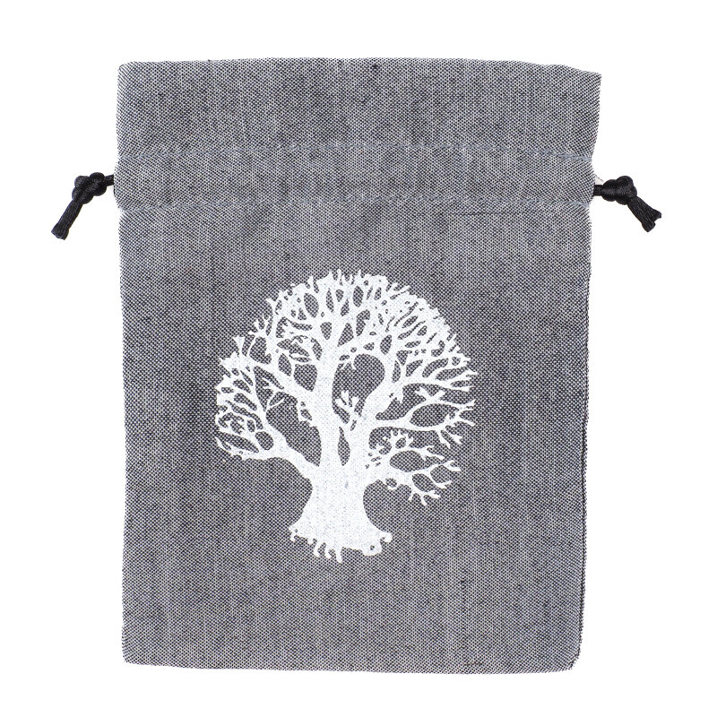 Pytlík dárkový Gifty Tree of Life 11 x 14 cm šedá