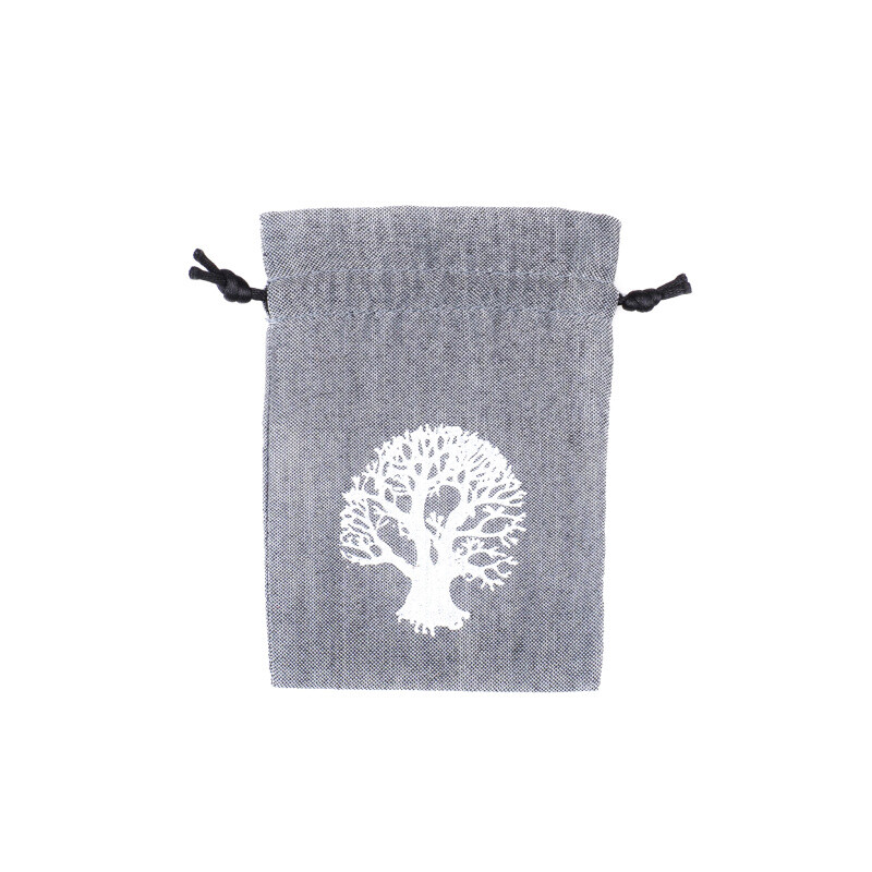 Pytlík dárkový Gifty Tree of Life 8 x 11 cm šedá