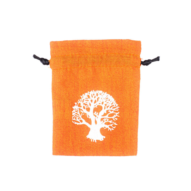 Pytlík dárkový Gifty Tree of Life 8 x 11 cm oranžová