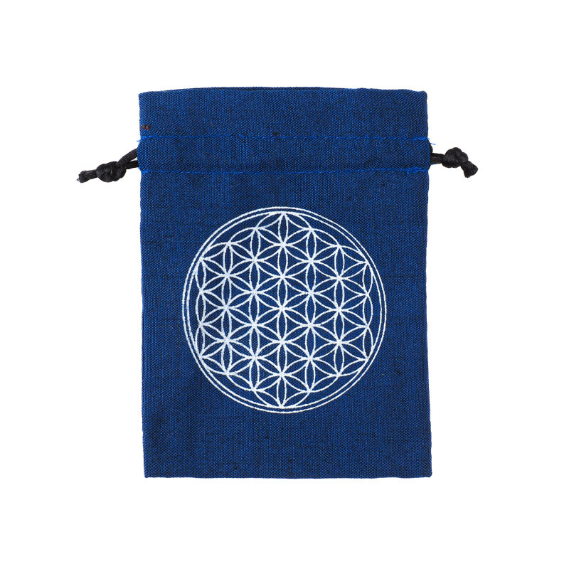 Pytlík dárkový Gifty Flower of Life 8 x 11 cm modrá