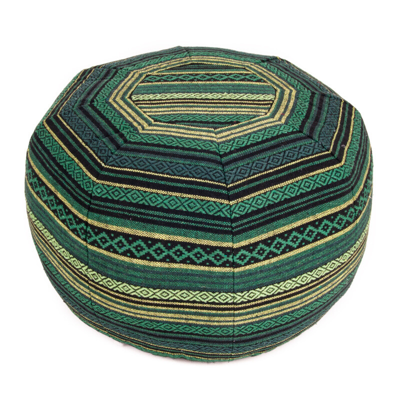 Taburet Boho 50 cm tmavě zelená