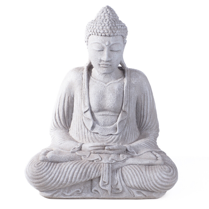 Soška beton Buddha Meditation 40 cm šedá