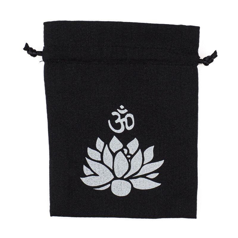 Pytlík dárkový Gifty Om Lotus 11 x 14 cm černá
